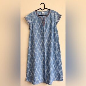 Blue Ikat Pattern Dress